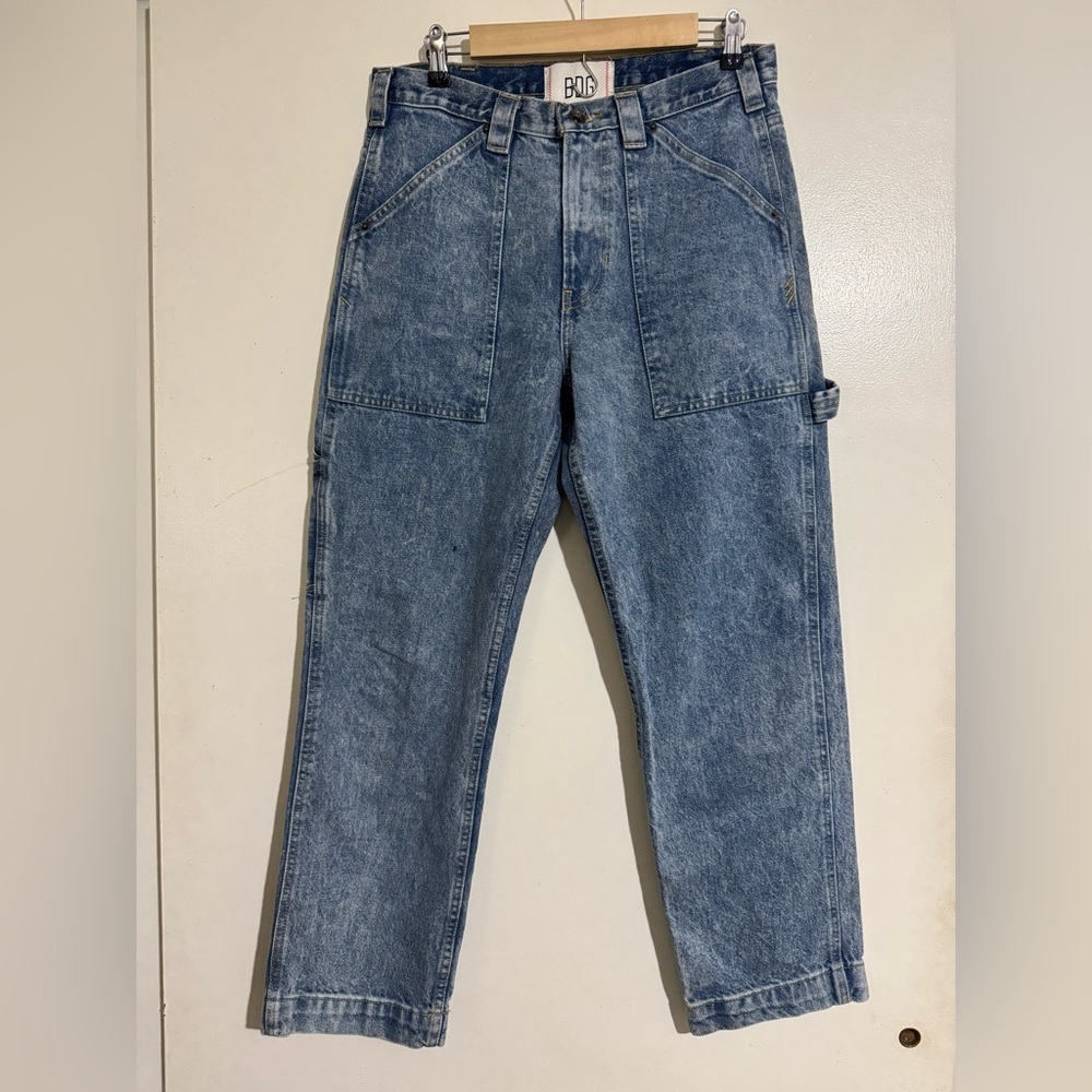 BDG workpant fit jeans 29/30 straight leg washed off medium blue hammer loop